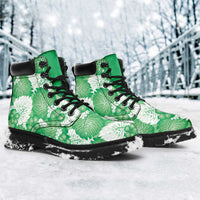 Green Aloha Hawaii All Season Boots Monstera Hibiscus Plumeria Seamless Vibes - Polynesian Pride