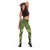 Green Aloha Hawaii Leggings Hawaiian Kakau Ohia Lehua Lei - Polynesian Pride