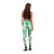 Green Aloha Hawaii Leggings Monstera Hibiscus Plumeria Seamless Vibes - Polynesian Pride