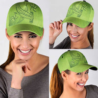 Green Gradient Polynesia Classic Cap Hawaiian Tribal Hammerhead Shark Tattoo LT14