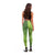 Green Gradient Polynesia Leggings Hawaiian Tribal Hammerhead Shark Tattoo - Polynesian Pride