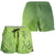 Green Gradient Polynesia Shorts for Women Hawaiian Tribal Hammerhead Shark Tattoo - Polynesian Pride