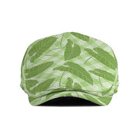 Green Hawaii Kalo Palaka Motifs Jeff Hat Hawaiian Taro Leaves Elegant Vibes LT14 Green - Polynesian Pride