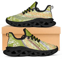 Green Palaka Hawaii Leis Clunky Sneakers Hawaiian-plaid Elegant Tropical Vibes LT14 Green - Polynesian Pride
