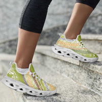 Green Palaka Hawaii Leis Clunky Sneakers Hawaiian-plaid Elegant Tropical Vibes LT14 - Polynesian Pride