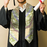 Green Palaka Hawaii Leis Graduation Stole Hawaiian-plaid Elegant Tropical Vibes LT14 - Polynesian Pride