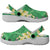 Green Palaka Hawaii Mele Kalikimaka Clogs Shoes Ohia Lehua Monstera Puakenikeni Lei - Polynesian Pride