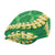 Green Palaka Hawaii Mele Kalikimaka Jeff Hat Ohia Lehua Monstera Puakenikeni Lei - Polynesian Pride