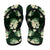 Green Tropical Hawaii Flip Flops Seamless Monstera Plumeria Hawaiian Pattern - Polynesian Pride