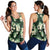 Green Tropical Hawaii Women Racerback Tank Seamless Monstera Plumeria Hawaiian Pattern - Polynesian Pride