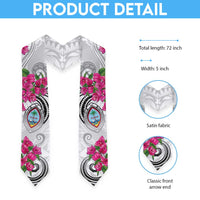 Guam Chamorro Graduation Stole Curves Polynesian Tattoo Mix Bougainvillea LT05 - Polynesian Pride