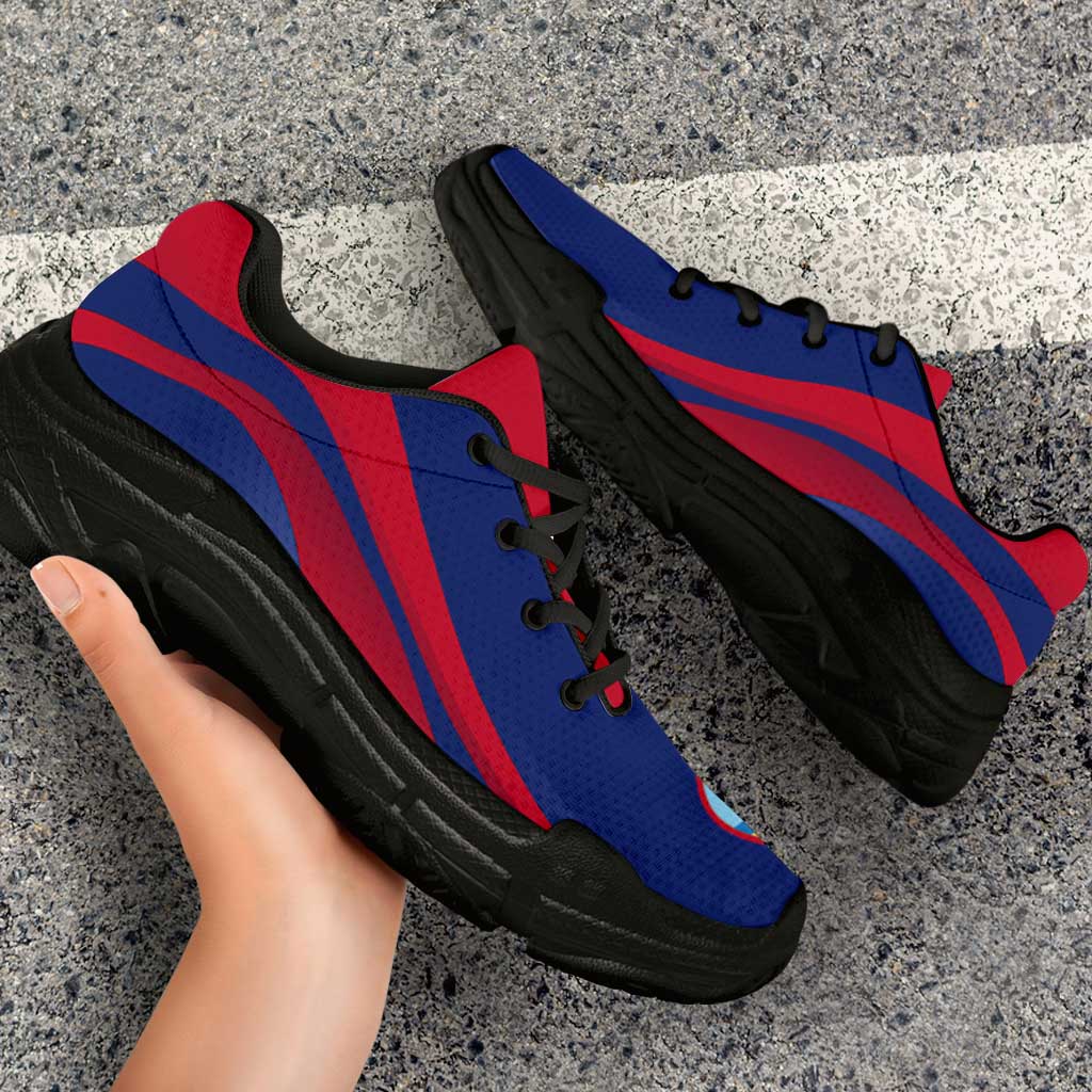 Guam Chunky Sneakers Flag-Inspired Curve Style