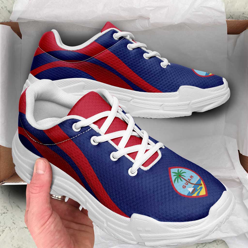 Guam Chunky Sneakers Flag-Inspired Curve Style