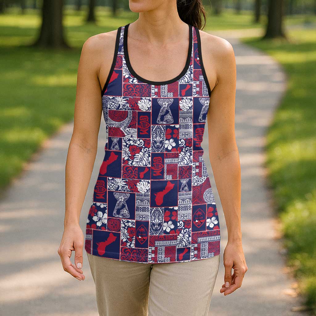 Guam Felis Pasgua Hollow Tank Top Pacific Patchwork Xmas Vibes - Polynesian Pride