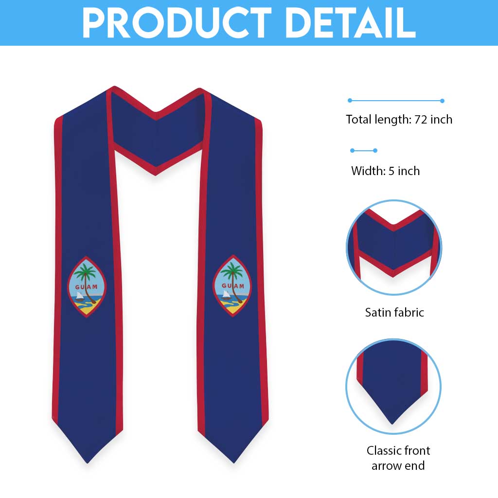 Guam Graduation Stole Flag Style LT05 - Polynesian Pride