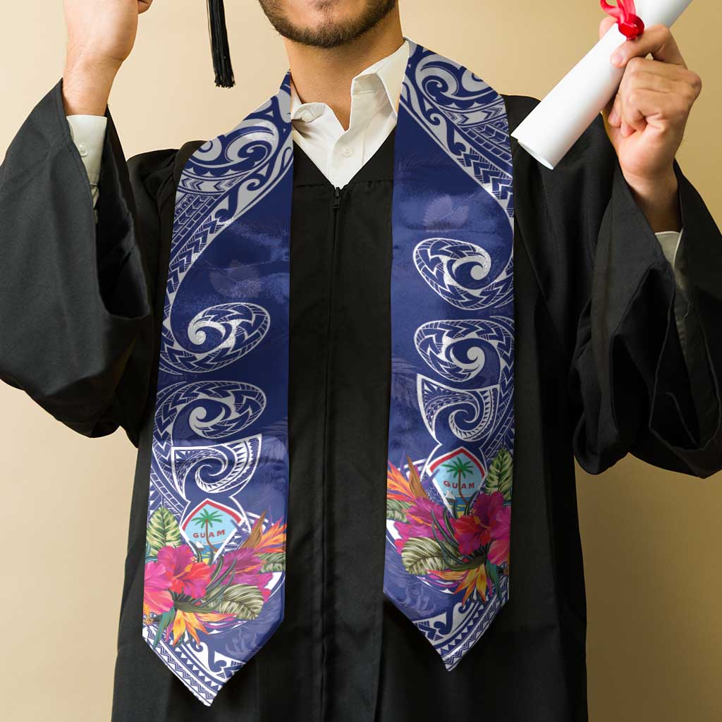 Hafa Adai Guam History and Chamorro Heritage Day Graduation Stole Blue Latte Stone LT05 - Polynesian Pride