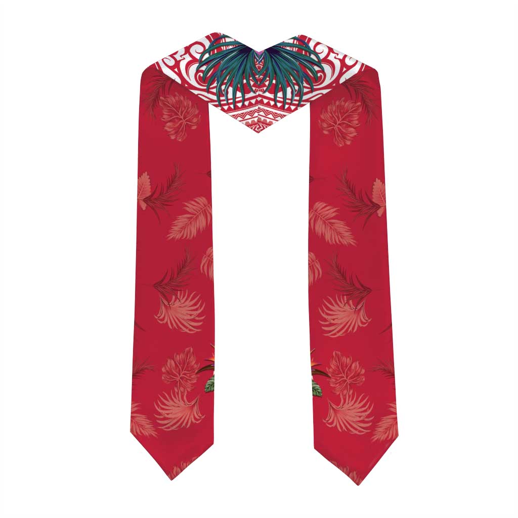 Hafa Adai Guam History and Chamorro Heritage Day Graduation Stole Red Latte Stone LT05 - Polynesian Pride