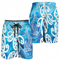 Hammerhead Shark Tattoo New Zealand Shorts for Men Maori Galaxy Mangopare Pattern