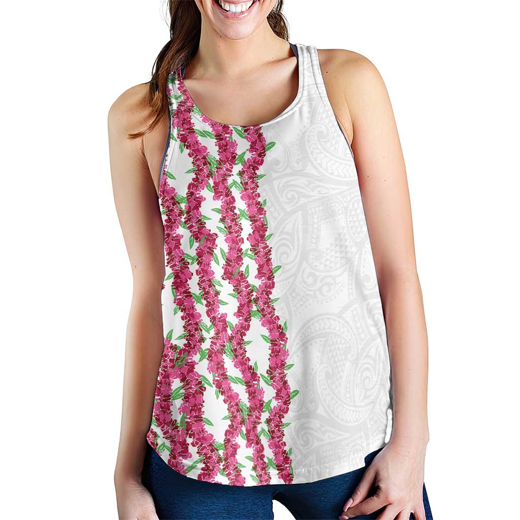 Hawaii Aalii Lei Women Racerback Tank Aalii Ku Makani