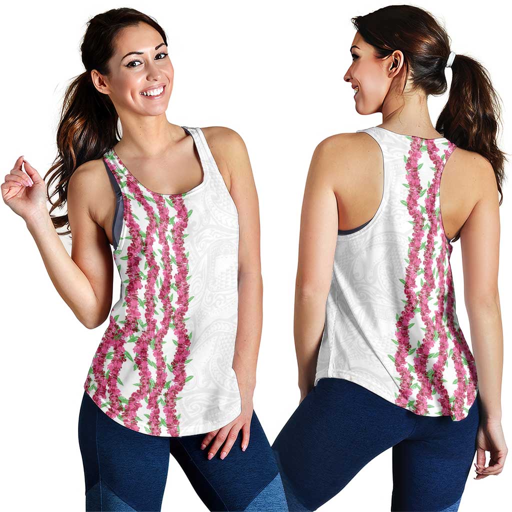 Hawaii Aalii Lei Women Racerback Tank Aalii Ku Makani