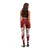 Hawaii Aloha Leggings Plumeria Vintage - Crimson