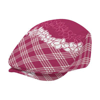Hawaii Aloha Plumeria Lei Fuschia Palaka Jeff Hat - Polynesian Pride