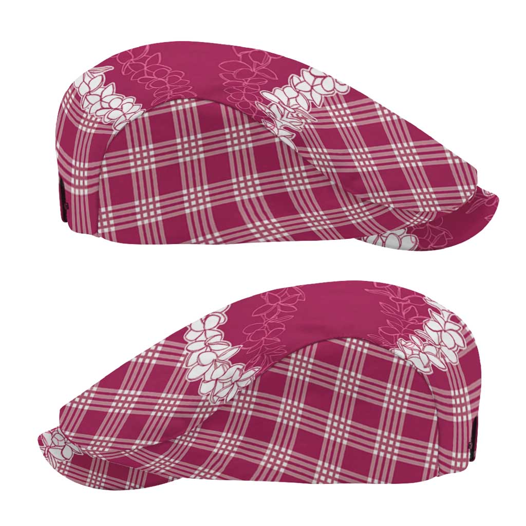 Hawaii Aloha Plumeria Lei Fuschia Palaka Jeff Hat - Polynesian Pride