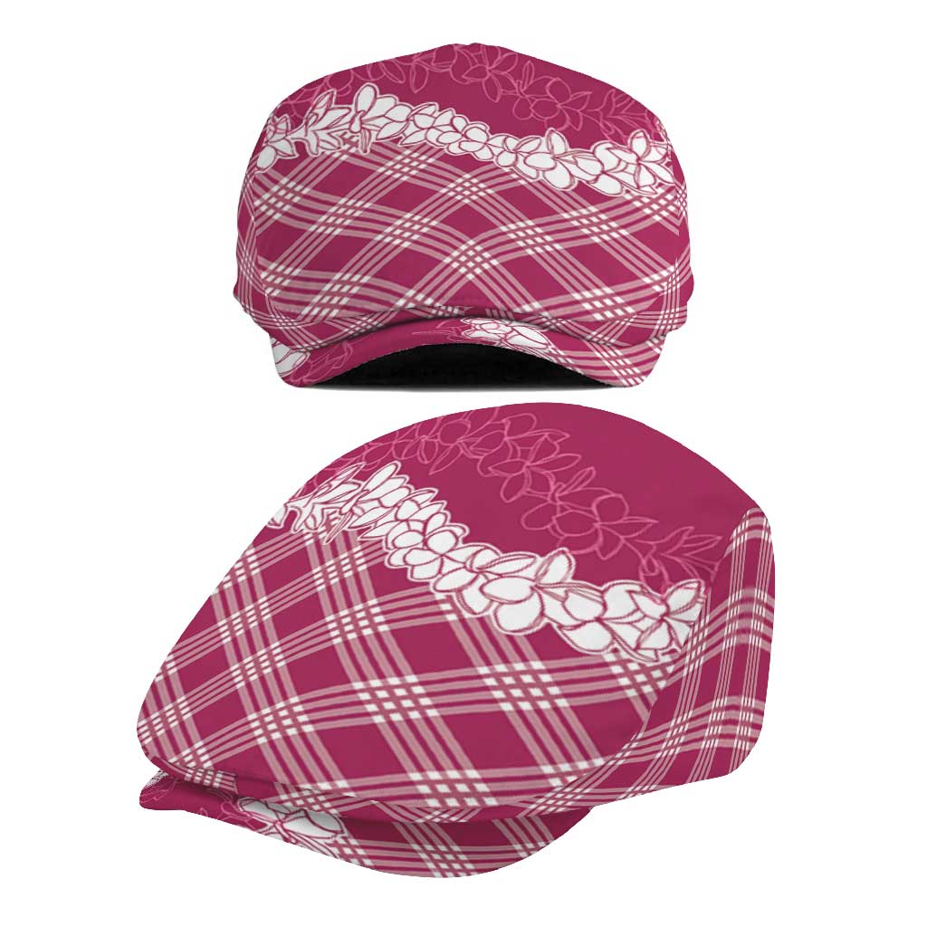 Hawaii Aloha Plumeria Lei Fuschia Palaka Jeff Hat - Polynesian Pride