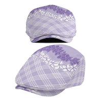 Hawaii Aloha Plumeria Lei Lavender Palaka Jeff Hat - Polynesian Pride