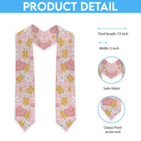 Hawaii Anthurium Tiare Pikake Lei Graduation Stole Akala Lauhala Art Pattern