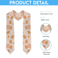 Hawaii Anthurium Tiare Pikake Lei Graduation Stole Alani Lauhala Art Pattern