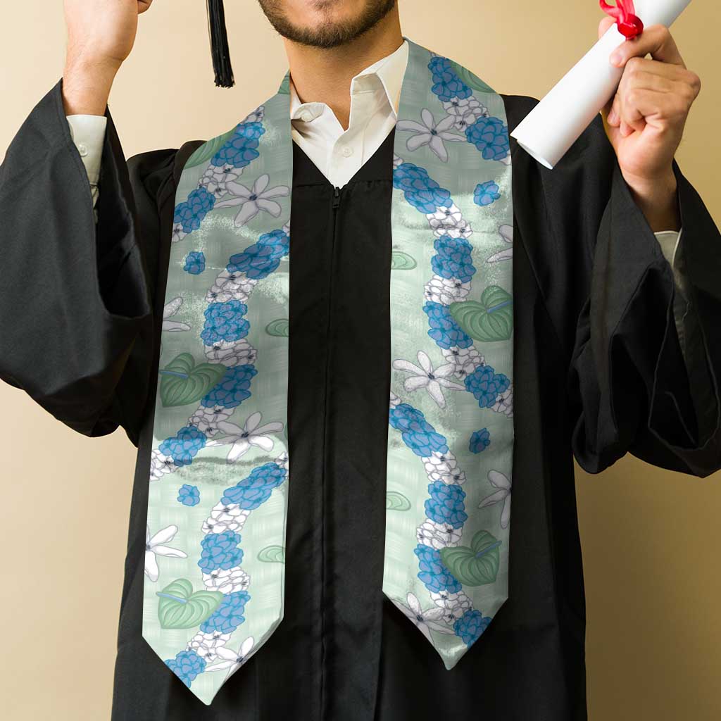 Hawaii Anthurium Tiare Pikake Lei Graduation Stole Omaomao Lauhala Art Pattern