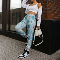 Hawaii Anthurium Tiare Pikake Lei Jogger Pants UliUli Lauhala Art Pattern