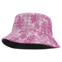 Hawaii Breadfruit Palaka Bucket Hat Omaomao Ulaula Maile Lei - Polynesian Pride