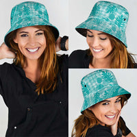 Hawaii Breadfruit Palaka Bucket Hat Polu Opal Maile Lei - Polynesian Pride