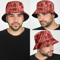 Hawaii Breadfruit Palaka Bucket Hat Ulaula Maile Lei - Polynesian Pride