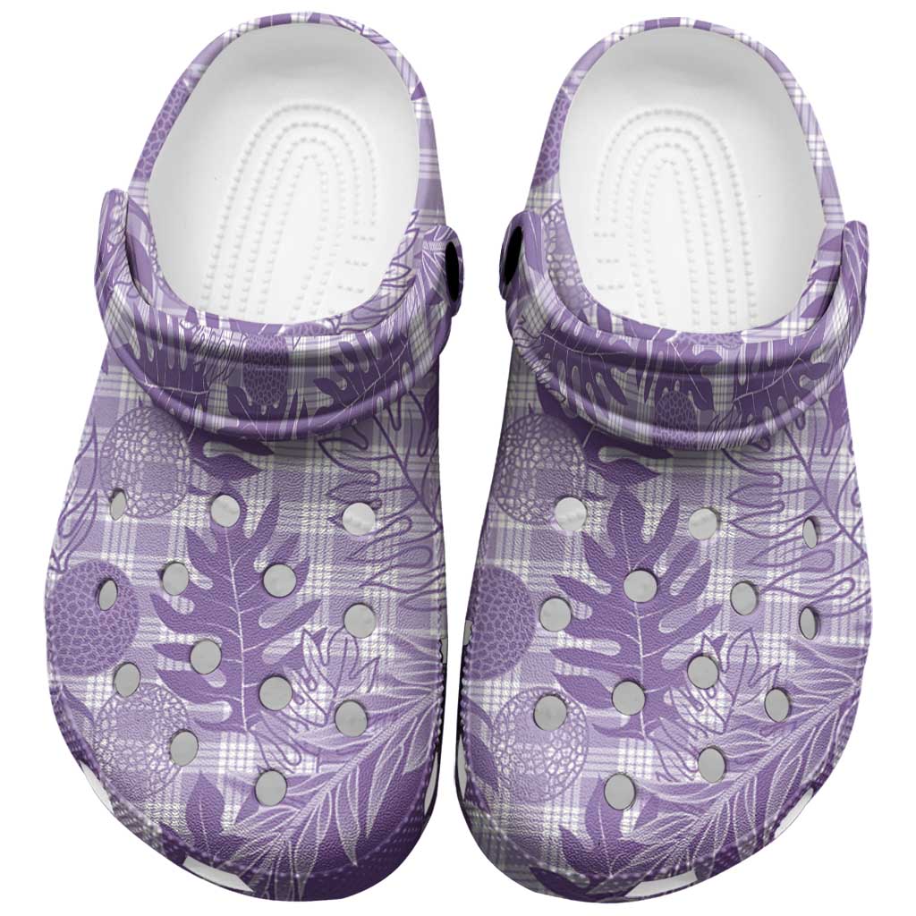 Hawaii Breadfruit Palaka Clogs Shoes Poni Maile Lei - Polynesian Pride
