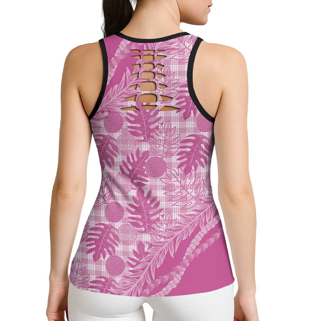 Hawaii Breadfruit Palaka Hollow Tank Top Omaomao Ulaula Maile Lei - Polynesian Pride