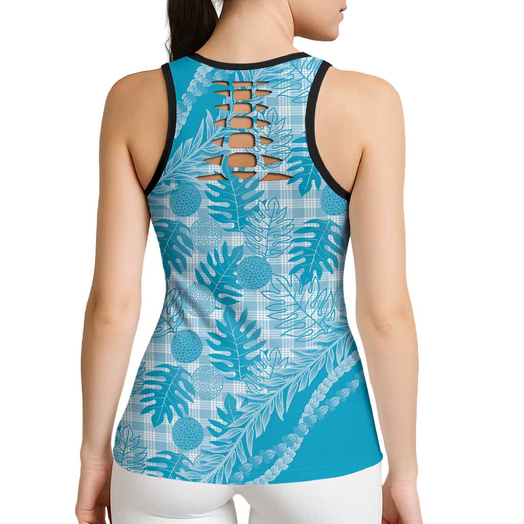 Hawaii Breadfruit Palaka Hollow Tank Top Polu Maile Lei - Polynesian Pride