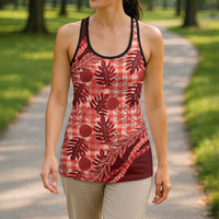 Hawaii Breadfruit Palaka Hollow Tank Top Ulaula Maile Lei - Polynesian Pride