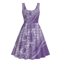 Hawaii Breadfruit Palaka Midi Dress Poni Maile Lei - Polynesian Pride