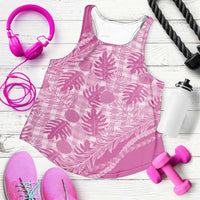 Hawaii Breadfruit Palaka Women Racerback Tank Omaomao Ulaula Maile Lei - Polynesian Pride