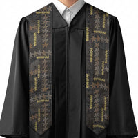 Hawaii Brown Plumeria Lei Black Graduation Stole Frangipani Floral Heritage Art