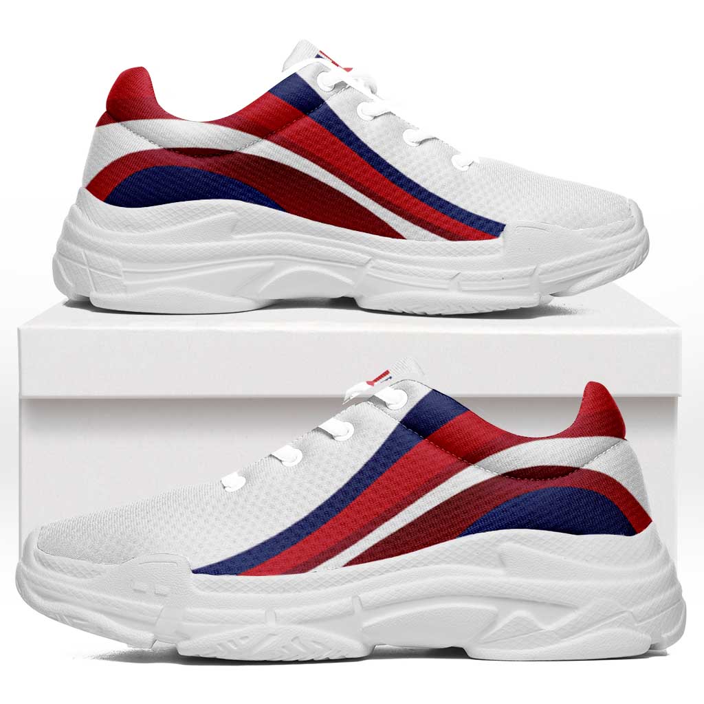 Hawaii Chunky Sneakers Flag-Inspired Curve Style