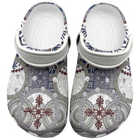 Hawaii Clogs Shoes Barkcloth Pattern Vintage Style - Polynesian Pride