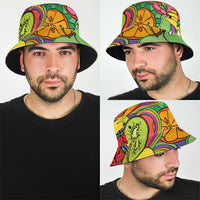 Hawaii Fruits Hippie Style Bucket Hat Vibrant Colorful LT01 - Polynesian Pride