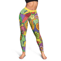 Hawaii Fruits Hippie Style Leggings Vibrant Colorful LT01 - Polynesian Pride