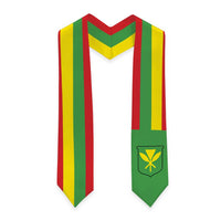 Hawaii Graduation Stole Kanaka Maoli Flag LT05 - Polynesian Pride