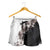 Hawaii Grayscale Hibiscus Flowers Shorts for Women Polynesian Pattern Half Black White Version - Polynesian Pride