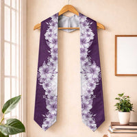 Hawaii Hibiscus Flowers Graduation Stole Purple Polynesian Pattern LT05 One Size Purple - Polynesian Pride